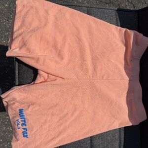 White fox biker shorts